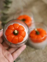 شمع کدو تنبل جار  شیشه‌ای - Image 2