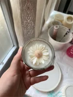 شمع بابونه‌ جار شیشه‌ای - Image 4
