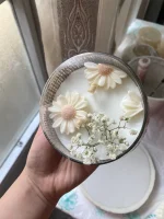 شمع بابونه‌ جار شیشه‌ای - Image 5